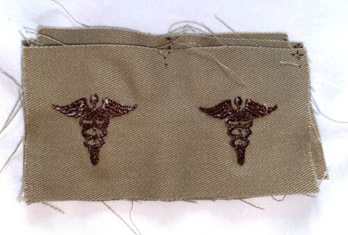 US Army Medical Corps Branch Collar Insignia Desert Tan Patch OIF Iraq War NOS - Picture 2 of 2