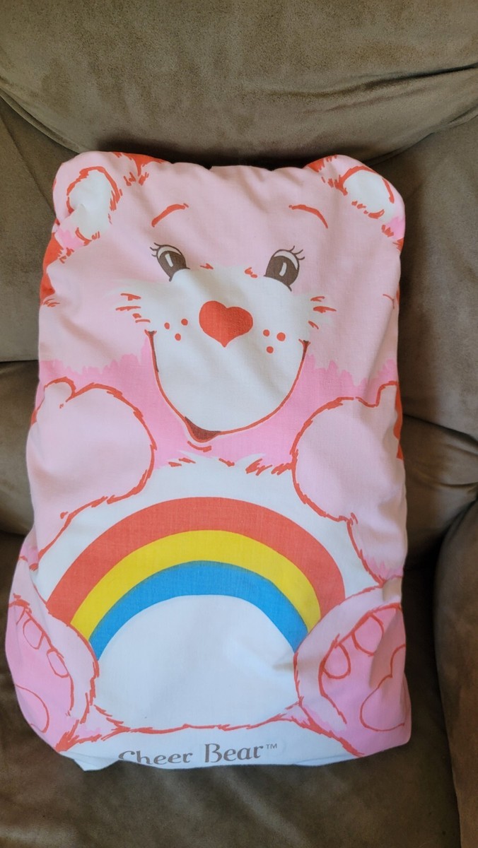 アメリカ購入ポップルズ寝袋ヴィンテージ USAケアベア　レア Vintage Care Bears Snoozle Cheer Bear Pink Sleeping Bag Folds