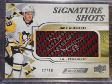 2019-20 Engrained JAKE GUENTZEL Signature Shots RED STICK Auto! 02/10 Penguins!