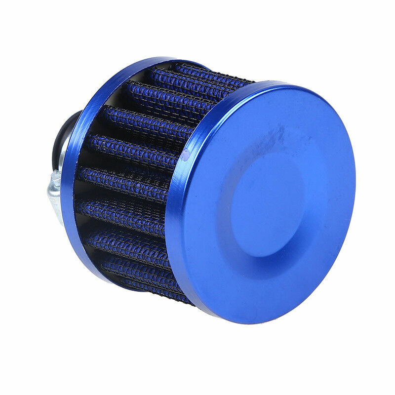 US 12mm Car Cold Air Intake Filter Turbo Vent Breather Filter SUV Blue