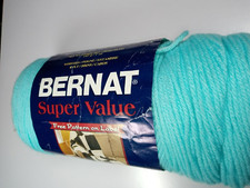 Bernat Super Value Yarn -Cool Blue-426 Yards-100 Acrylic-NEW