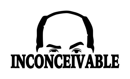 Princess Bride Vizzini Inconceivable Decal #1 2.75"x5" Choose Color - Imagen 1 de 2