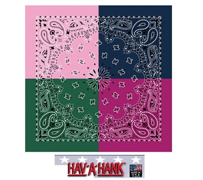 USA MADE Hav-A-Hank FALL COLORS Bandana PAISLEY Face Mask Neck SCARF