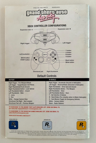 Grand Theft Auto Vice City XBOX Game, Manual & Map - Picture 5 of 7