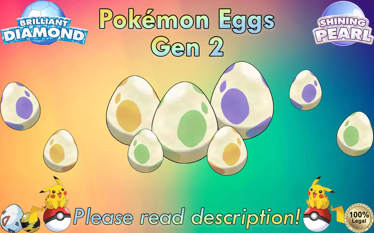 💎Shiny/Non-shiny Gen 2 Eggs 6IV💎Brilliant Diamond/Shining Pearl (💯Legal)