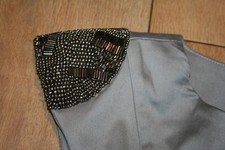 Stunning beaded silver party dress SIZE S 8 10 pencil embellished occasion