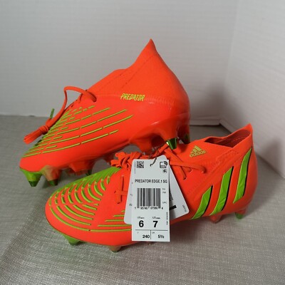 Adidas Predator Edge Soccer Cleats Size 8 Orange Green Adidas Predator Edge.1 SG Orange Green – Villegas Footwear main image 4