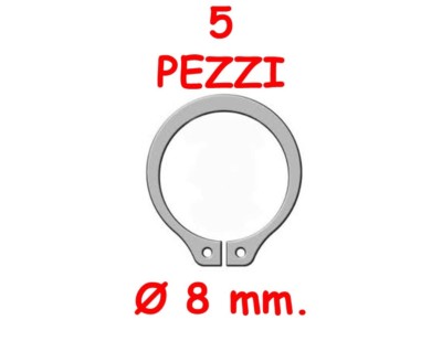 Anello Di Sicurezza, DIN 471  Esterno , 5 Mm, Acciaio Per Molle Fosfa 1 Pezzo