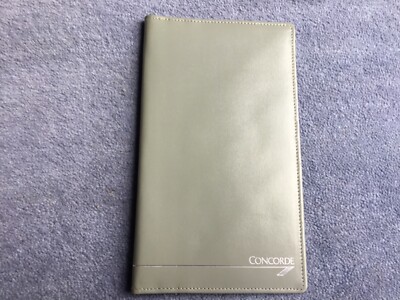 British Airways Concorde Kalbsleder Geld Dokumente Etui 1990-97 Version 2