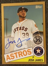 2020 TOPPS UPDATE JOSH JAMES 1985 35th ANN GOLD ON CARD AUTO SP #48/50*ASTROS*
