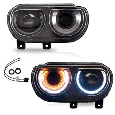 Customized LED Headlights with DRL Sequential Turn Signal for 08-14 Challenger