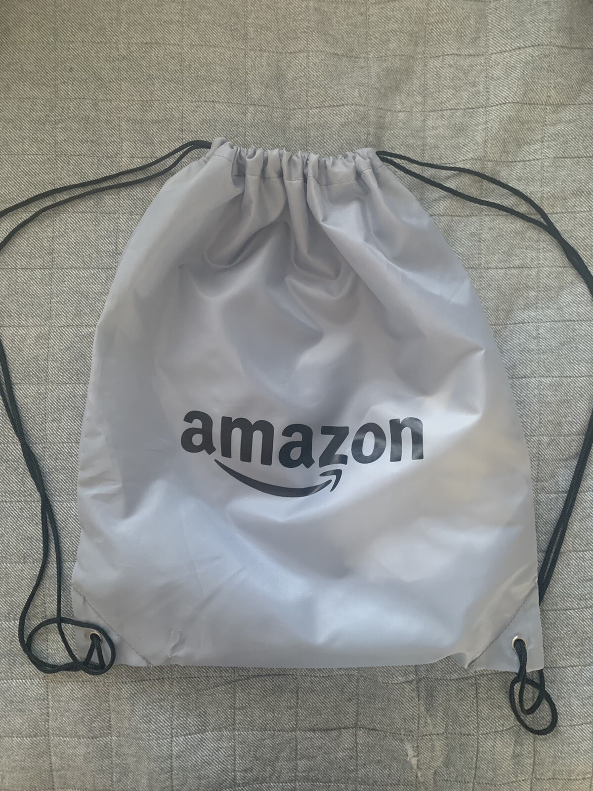 Amazon String Bag Backpack Grey Black