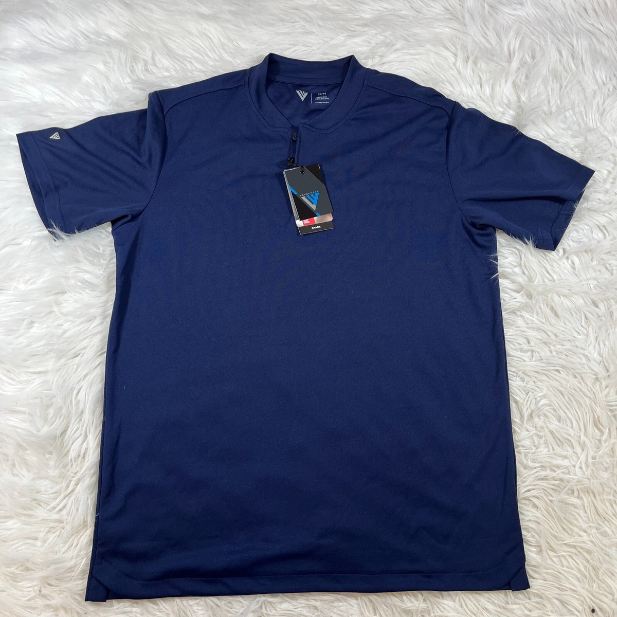 Level Wear Navy Blue Athletic Pullover Short Sleeve Shirt Size Medium NWT