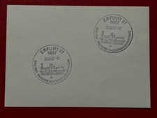 Stempel okolicznościowy NRD Erfurt 1982 na paragonie 100 lat Dyrekcji Kolei Rzeszy