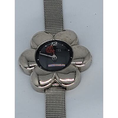 Rumours Flower Lady Bug Watch Rumours Ladybug Watch, Silvertone Flower Shaped Case, Metal  main image 4