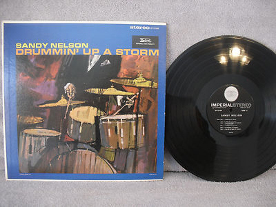Sandy Nelson, Drummin' Up A Storm, Imperial LP 12189, RARE 1st Pressing Stereo
