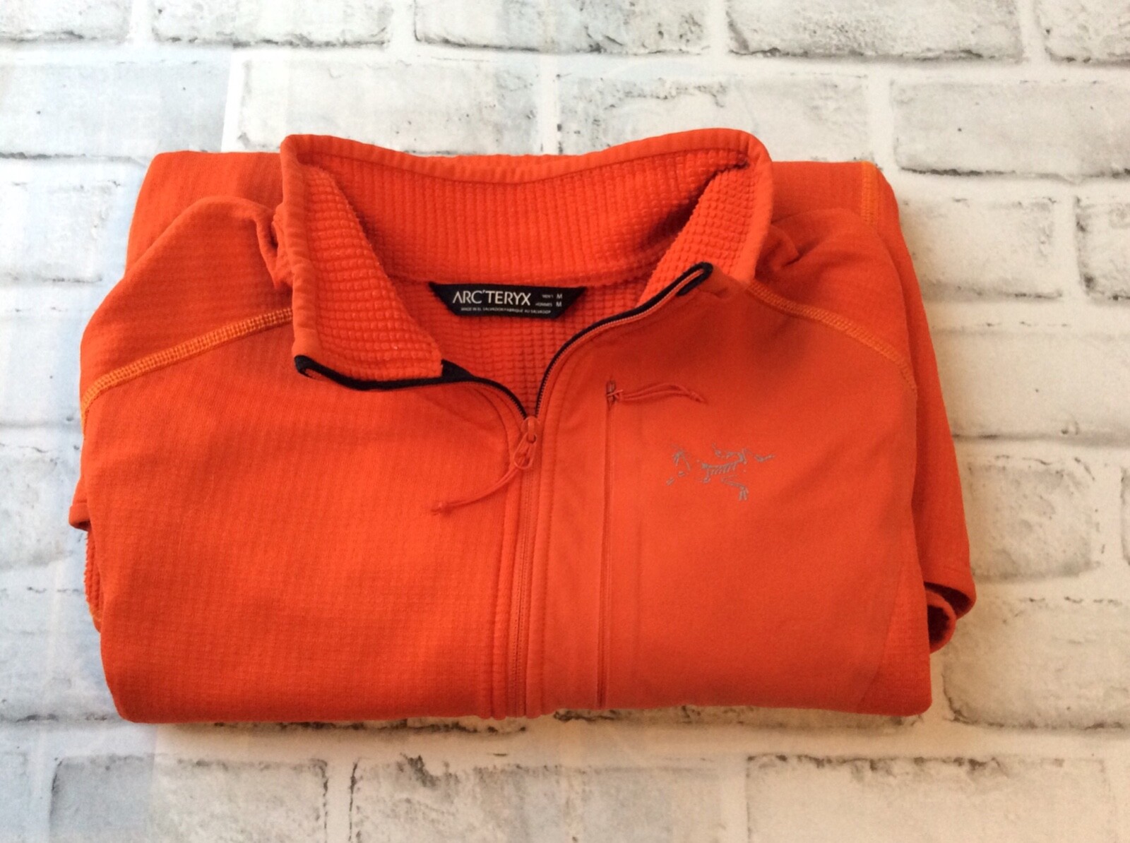 ARC'TERYX Arcteryx Apache AR 1 2 Zip Giacca Uomo L Arancione Bruciato Pile Maglione Polartec