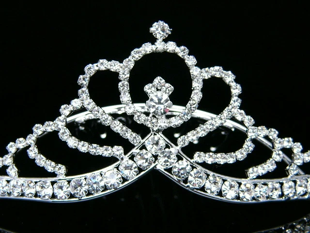 Peine de pelo tiara boda cristal estrás nupcial 6044 Foto 2 de 3
