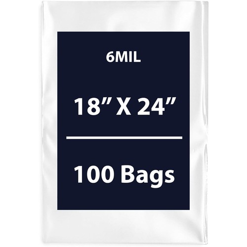 6Mil 18" X 24" | Bolsas planas de polietileno transparentes LDPE, flexibles y duraderas | Múltiples bolsas - Imagen 12 de 13