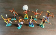 Timpo 2nd Series Indians Foot - Complete Set - Wild West - 1970s