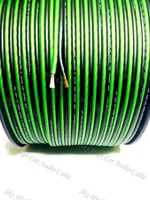 500 ' feet TRUE 16 Gauge AWG GREEN/BK Speaker Wire w/ SPOOL Car Home Sky High ft