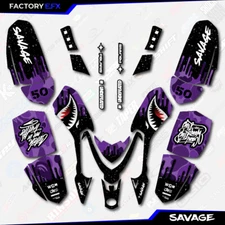 Purple  Savage Camo Racing Graphics kit fits Polaris Predator 50 ATV Decals 06+