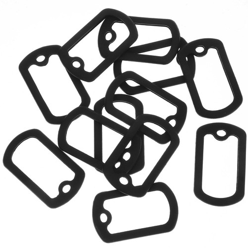12PCS Dog Tags Dog Id Tag Dog Tag Silencer Dog ID Tags Style Pet Tag Black - 第 9/12 張圖片