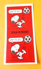 vintage 80's Hallmark Stick-R-Treats Snoopy Soccer sticker mod damaged