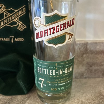 Old Fitzgerald 7 Year Empty Bottle Unrinsed 1st 2025 Rare Bag