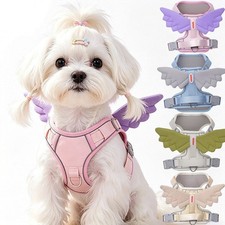 Dog Harness Angel Wings Pet Walking Lead Escape Proof Vest Cat Harness Padded UK