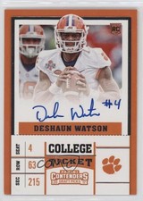 2017 Panini Contenders Draft Picks College Ticket Deshaun Watson Rookie Auto RC