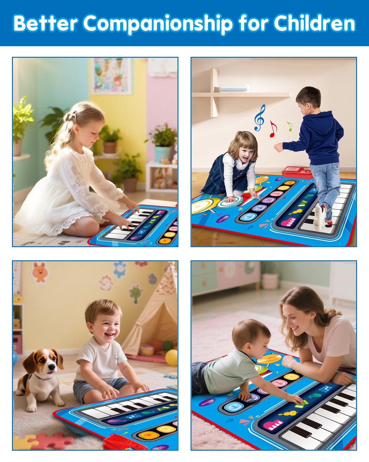 Baby Toys for 1 Year Old: Baby Musical Mat Toddler Toys Age 1-2 - 2 in 1 Pia Dru