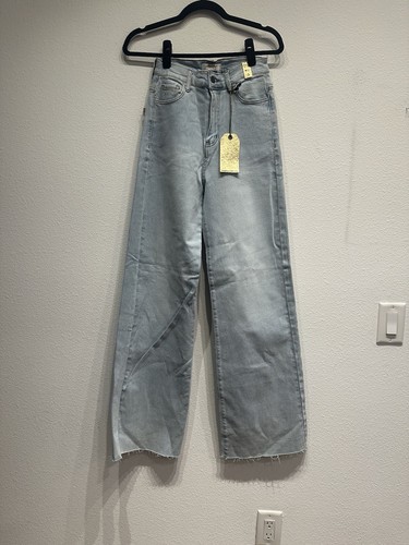 Lebendige Miu High Waist Wide Leg Blue Denim Jeans Gr. 3 Neu Mit Etikett Y2K - Bild 1 von 3