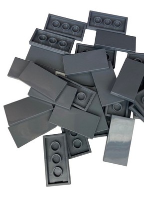 LEGO 2x4 Flat Tile 87079/4560184 Dark Stone Gray Grey Quantity of 50 BRAND NEW