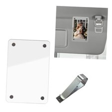 Car Sun Visor Photo Holder, Magnetic Car Visor Decoration Picture Frame, Clear