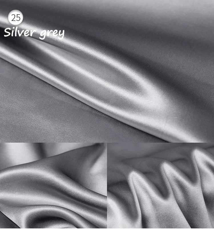 Tela satinada de seda elástica de 42"" de ancho por yarda Charmeuse material de vestido suave para dormir Foto 4 de 4
