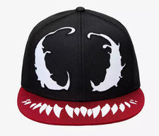 NEW! Marvel Venom Face Snapback Hat Embroider...