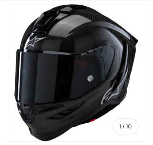 Alpinestars Supertech R 10 Carbon Helmet SZ XL with Cardo Packtalk Pro