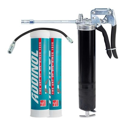 ADDINOL Mehrzweckfett L 2 2 X 400 g + Fettpresse BockTec Graphit Fett Kartusche 