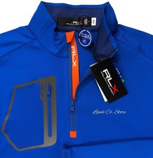 Ralph Lauren RLX Blue Orange 1/4 Zip Performance Pullover Golf Jacket Mens M-XL