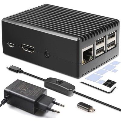 Raspberry Pi 3 B+ Gehäuse Mit Netzteil Raspberry Pi 3B Gehäuse Aluminium Passiv