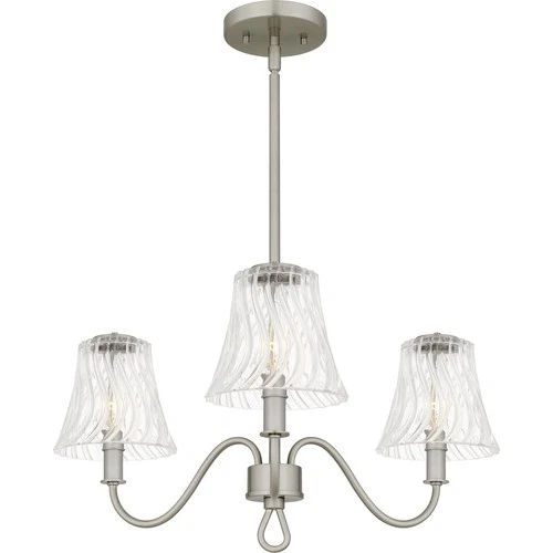 Brushed Nickel  Chandelier from the McKinney Collection - Picture 1 of 5