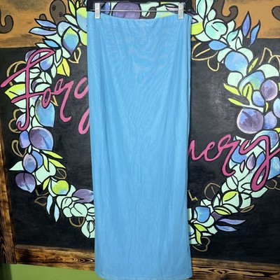 Princess Polly Maxi Skirt, Size 8, Aqua Blue