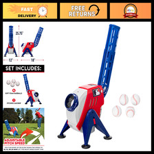 Kids Baseball Pitching Machine - Adjustable Speed Plastic Pitcher for Batting Pr