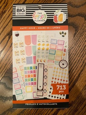The Happy Planner Happy Hour Sticker Sheet Pad 713 Pcs My Big Ideas Classic New