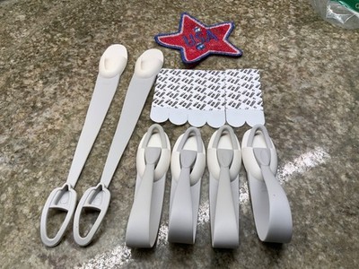 x6 Pack Command Cord Bundlers, Gray Cord Bundlers and 6 Command Strips