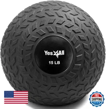 Yes4All Slam Balls 10-40lb Medicine Ball Durable PVC Sand Filled Workout for Cor