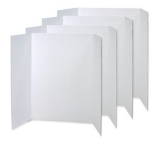 Presentation Boards, Single Wall, White, 48" x 36", 4 Count