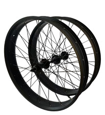26x 4 Fat Tire Bike Rim Wheel Set - 12 Gauge Spokes Flywheel -snow Bike Wheel