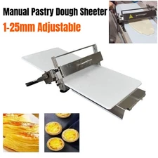 Manual 1-25mm Pastry Dough Sheeter Dough Roller Croissant Dough Press Machine